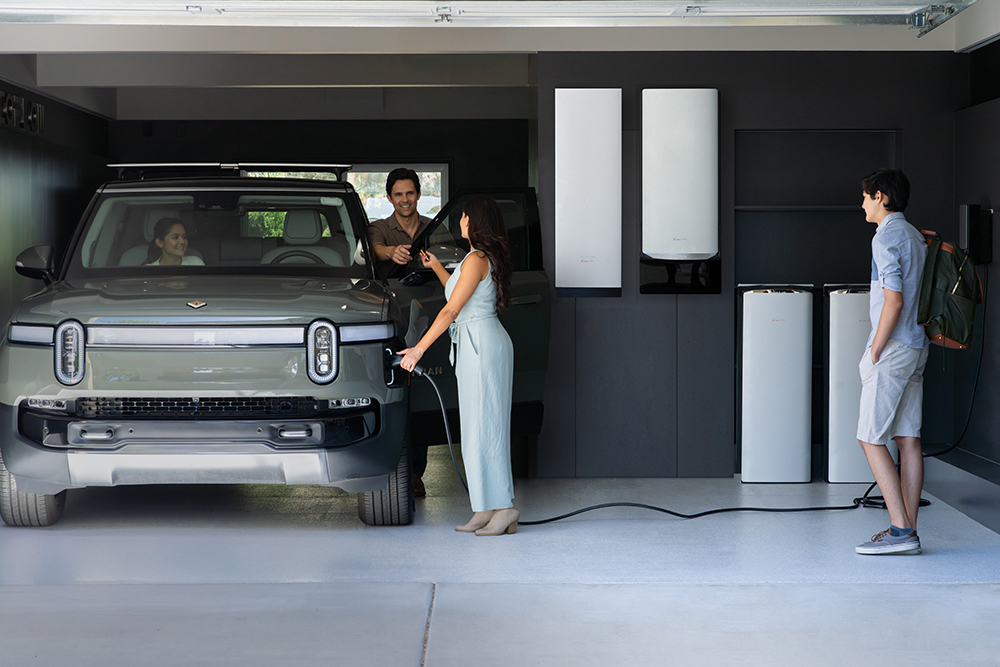 Green Car in Garage Garage Install